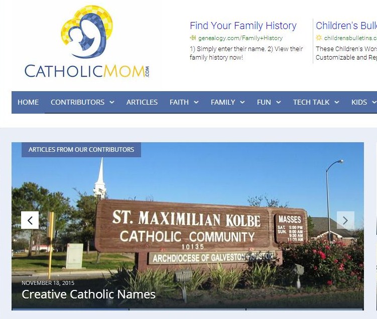 Creative naming over at CatholicMom.com | Sancta Nomina